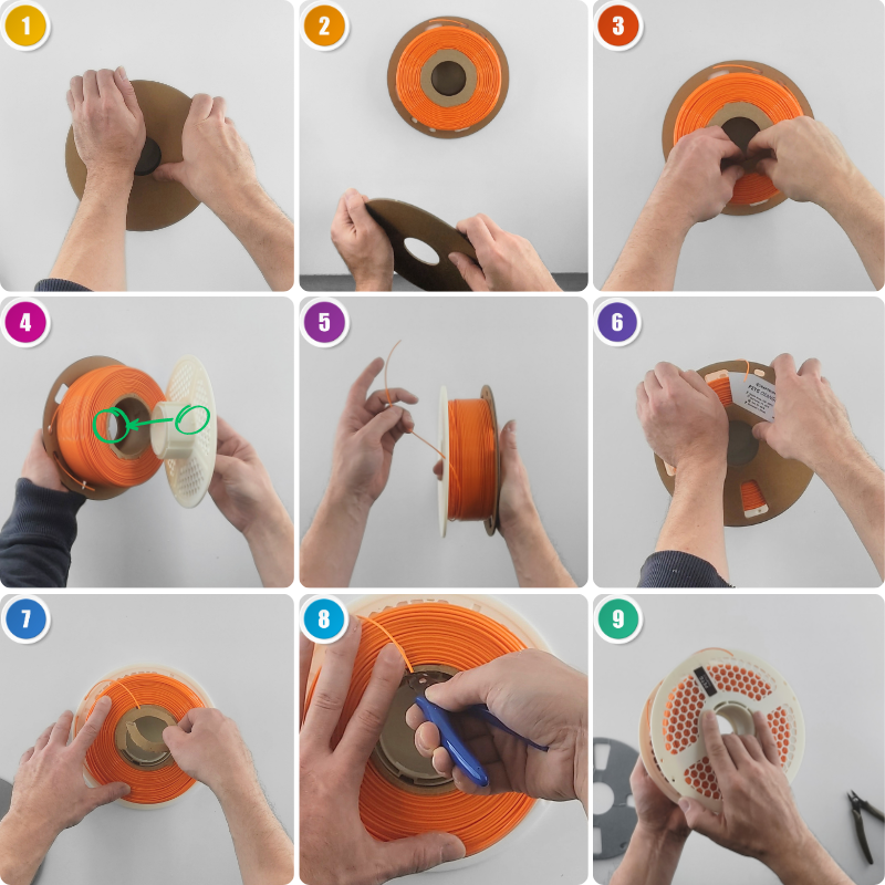 CRAFTRUM Masterspool - navodila Navodila za uporabo CRAFTRUM Masterspool - uporabi se lahko CRAFTRUM filament iz kartonastih kolutov