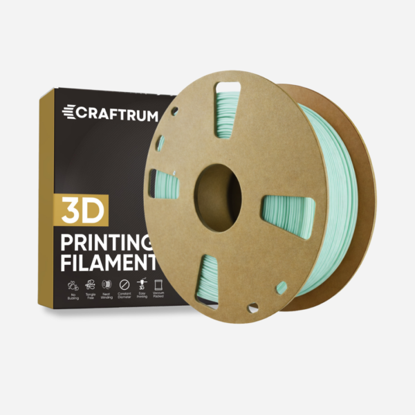 CRAFTRUM PLA Matte filament za 3D tisk – mat, estetski material z gladko površino, natančnimi detajli in zanesljivim oprijemom med plastmi