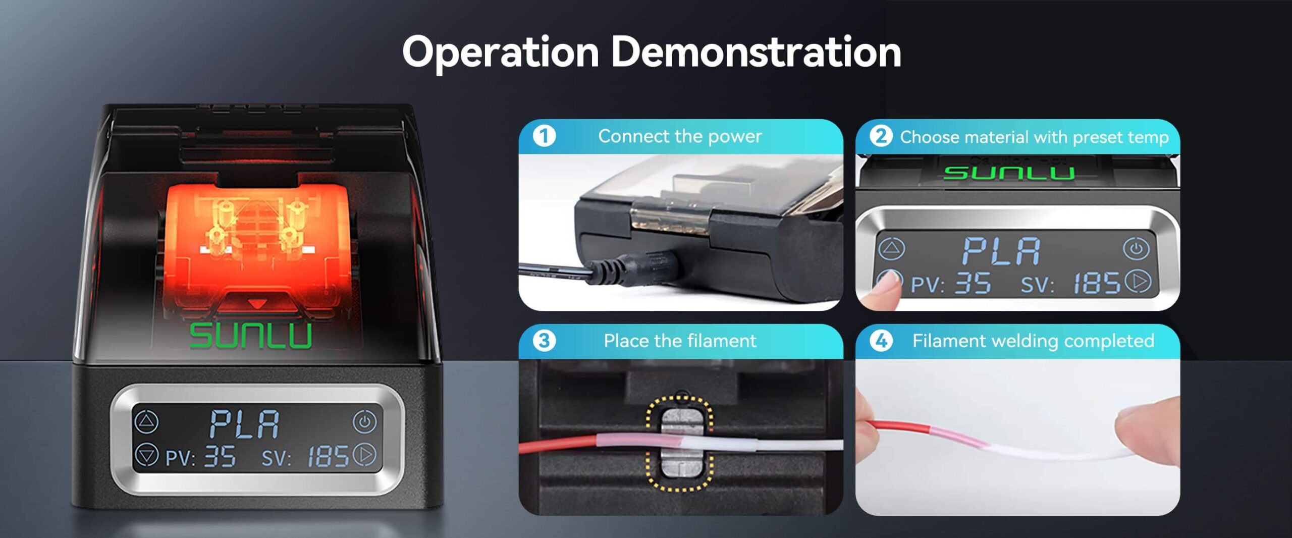 sunlu fc01 connector for filaments 2 SUNLU FC01 OPERATION DEMONSTRATION